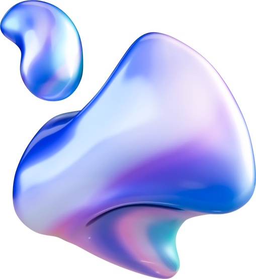 3D Holographic Fluid Shape Illustration